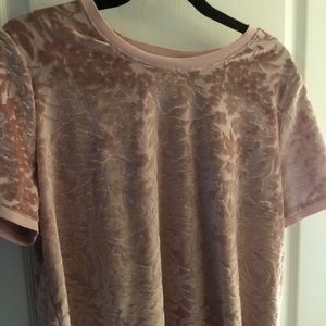 A New Day Pink Velvet Top Sz XL